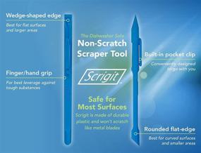 img 2 attached to ✨ Scrigit Scraper: Scratch-Free Plastic Tool for Tight Spaces and Crevices - Effortlessly Remove Food, Labels, Paint, Grease and More (2 Pack)