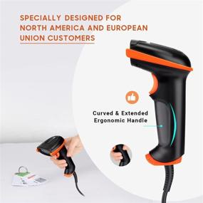 img 3 attached to 🔍 Tera Upgraded USB Laser 1D Barcode Scanner: Dustproof, Shockproof, Waterproof IP65 - Fast and Precise Scan, Ergonomic Handle, Plug and Play - L5100Y