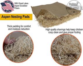 img 3 attached to 🐓 Windy Ridge Co. Natural Chicken Nesting Pads - Aspen Excelsior Bedding Hen Nest Box Liners - Made in USA - 13" x 13" - Pack of 10