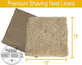 img 2 attached to 🐓 Windy Ridge Co. Natural Chicken Nesting Pads - Aspen Excelsior Bedding Hen Nest Box Liners - Made in USA - 13" x 13" - Pack of 10