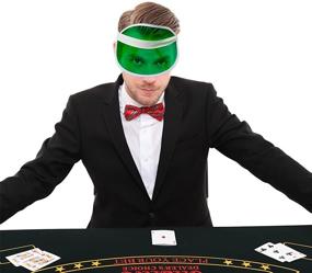 img 1 attached to Brybelly Official Green Casino Style Dealer Visor - Enhance Your Gambling Experience!