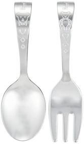 img 2 attached to 🍼 Luckywood Baby Fork and Spoon Set HT-125: Stylish, Safe, and Convenient for Your Little One