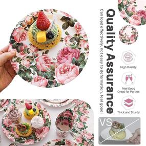 img 3 attached to Ultimate Floral Party Supplies Bundle: Girl Baby Shower Decorations, Tea Party Cups, Bridal Shower Napkins, for Christmas Weddings Birthdays Baby Shower and Anniversary - Serves 25!