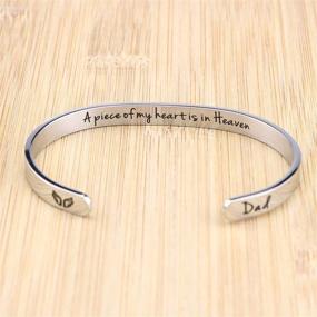 img 1 attached to Memorial Bracelets for Women: Engraved Jewelry to Remember Your Loved Ones - Loss of Dad, Mom, Daughter, Son - Sympathy and Condolence Gifts - Find Encouragement and Remembrance in Their Wings