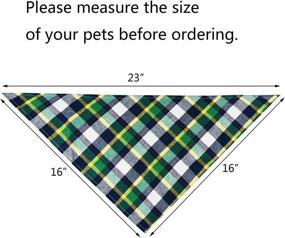 img 3 attached to 🐾 Stylish 8pcs Dog Bandanas: Checkered Cotton Scarf Kerchief Set for Small Dogs & Cats - Washable, Outdoor Fall Accessories!