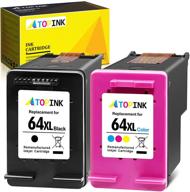 🖨️ atopink remanufactured ink cartridge for hp 64xl - envy photo 7800 7158 7855 6255 7858 7130 7830 logo