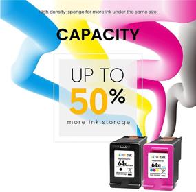 img 2 attached to 🖨️ ATOPINK Remanufactured Ink Cartridge for HP 64XL - Envy Photo 7800 7158 7855 6255 7858 7130 7830