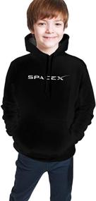 img 4 attached to 👕 Оставайтесь комфортными и стильными с Юниорской толстовкой Spacex: топовая спортивная толстовка с карманом