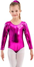 img 3 attached to Kepblom Metallic Gymnastics Bodysuit Dancewear