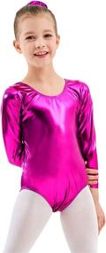 img 4 attached to Kepblom Metallic Gymnastics Bodysuit Dancewear