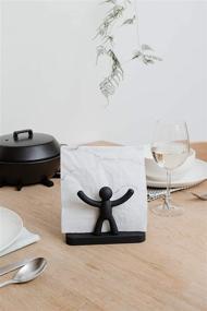 img 3 attached to 🖤 Stylish and Functional Umbra Buddy Napkin Holder in Black: Keep Your Napkins Tidy in Style