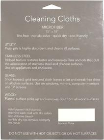 img 1 attached to 🧽 KAF Home Pantry Microfiber Cleaning Cloth Set - 4 Pack, 15 x 18 Inch - Includes Utility, Stainless Steel, Glass, and Wood Cloths