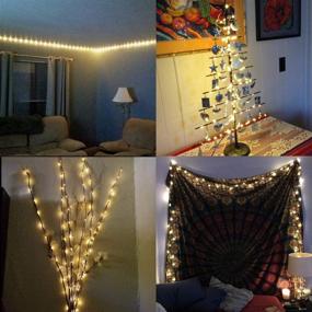 img 3 attached to 33ft Copper Wire Fairy Lights - Dimmable 100 LED String Lights with Remote Control for Bedroom, Christmas Tree, Home, Party, Wedding Decorations - Warm White