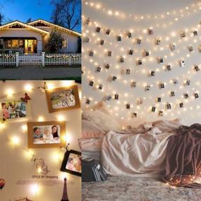 img 4 attached to 33ft Copper Wire Fairy Lights - Dimmable 100 LED String Lights with Remote Control for Bedroom, Christmas Tree, Home, Party, Wedding Decorations - Warm White