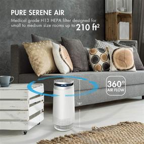 img 3 attached to 🏠 Tenergy Renair Air Purifier: H13 Medical Grade HEPA Filter, Ultra Quiet Odor Allergies Eliminator for Home, Smokers, Dust - Guardian Touch Control & Night Light