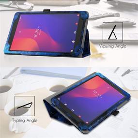 img 2 attached to 📱 Famavala Folio Case Cover for T-Mobile Alcatel Joy Tab 2 8-inch Tablet: BlueSky Protection for 2020 Release