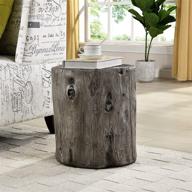 🌲 firstime &amp; co. gray arbor log table, american crafted, weathered gray, 15 x 14 x 17 inch logo