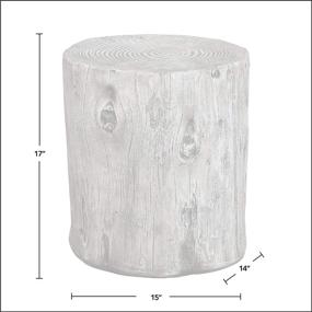 img 1 attached to 🌲 FirsTime &amp; Co. Gray Arbor Log Table, American Crafted, Weathered Gray, 15 x 14 x 17 Inch