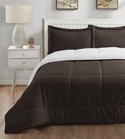 img 2 attached to 🛏️ Luxurious Twin Bedding Set: Swift Home Collection Ultra-Plush Micromink and Sherpa Comforter with Pillow Sham in Chocolate