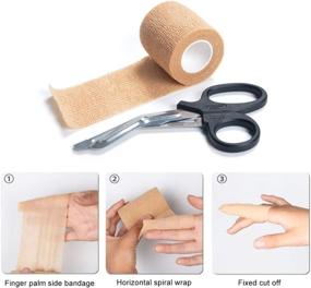 img 3 attached to Firelong Self Adhesive Bandages Cohesive Wrap, 12 Rolls - Strong Elastic First Aid Tape for Wrist and Ankle Sprains & Swelling, 2 Inches × 5 Yards, Ideal for Emergency Use