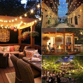 img 1 attached to BrizLabs 25ft 25 LED G40 Globe Outdoor String Lights, Weatherproof Edison 🌱 Hanging String Lights for Garden Backyard Wedding Party Bistro Indoor Decor, E12 Socket, 2700K