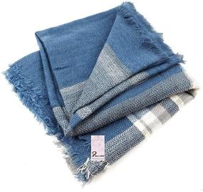 img 1 attached to 👩 Womens Tartan Checked Pashmina Blanket - Stylish Accessories for Women