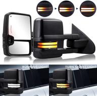 🚗 swichback towing mirrors for chevy gmc 1500 (2014-2018) & silverado sierra 2500 hd 3500 hd (2015-2019) – power adjusted glass, heated w/ turn signal lights logo