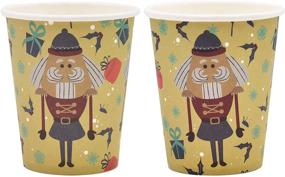 img 2 attached to 🎄 48 Count JOYIN Christmas Disposable Cup Holiday Supplies, 9-Ounce Paper Coffee Cups Tea Cups, Multicolor Christmas Party Drinkware