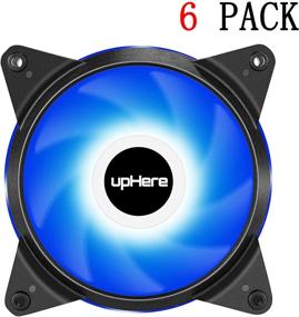 img 3 attached to 🖥️ Enhance PC Cooling: upHere 6-Pack 120mm High Airflow Quiet Edition Blue LED Fans for PC Cases, CPU Coolers, and Radiators T3BE3-6