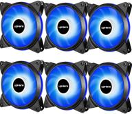 🖥️ enhance pc cooling: uphere 6-pack 120mm high airflow quiet edition blue led fans for pc cases, cpu coolers, and radiators t3be3-6 logo