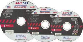 img 3 attached to United Abrasives-SAIT 23106 A60S General Purpose Cut-Off Wheels (Type 1/Type 41 🔧 Flat) - 50-Pack Bundle - 6 Inch x .045 Inch x 7/8 Inch