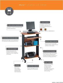 img 2 attached to 🖥️ Safco Products Muv Stand-Up Desk: Fixed Height Computer Workstation with Keyboard Shelf in Gray - 45" H