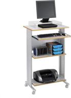 🖥️ safco products muv stand-up desk: fixed height computer workstation with keyboard shelf in gray - 45" h logo