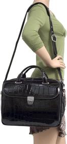 img 1 attached to Medium Ladies Laptop Briefcase in Leather - McKlein USA Settembre 15.4&#34;