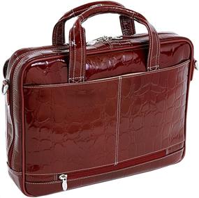 img 3 attached to Medium Ladies Laptop Briefcase in Leather - McKlein USA Settembre 15.4&#34;