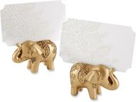 🐘 seo-optimized set of 6 kate aspen lucky golden elephant place card holders, photo holders, party favors, wedding decorations logo