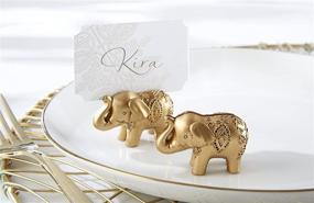 img 2 attached to 🐘 SEO-Optimized Set of 6 Kate Aspen Lucky Golden Elephant Place Card Holders, Photo Holders, Party Favors, Wedding Decorations