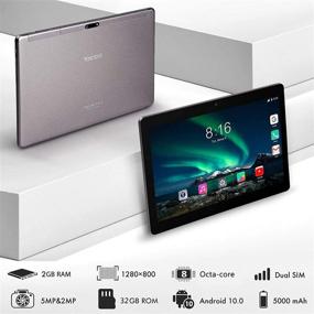 img 2 attached to 📱 10 Inch Tablet Octa Core - TOSCIDO Android 10.0, 2GB RAM 32GB ROM, WiFi/Bluetooth4.2, Keyboard/Mouse/Tablet Cover Included - Black