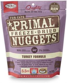 img 3 attached to 🐱 Primal Freeze Dried Cat Food Nuggets - 5.5 oz Turkey, Made in USA, Raw Diet, Grain Free Topper/Mixer, Gluten Free