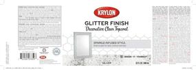 img 1 attached to Krylon Glitter Finish Quart - Silver (32 Fl Oz), Pack of 1 - K03911000-14