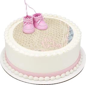 img 2 attached to Pink Baby Booties Cake Decoration Set for Enhanced SEO