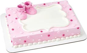 img 1 attached to Pink Baby Booties Cake Decoration Set for Enhanced SEO
