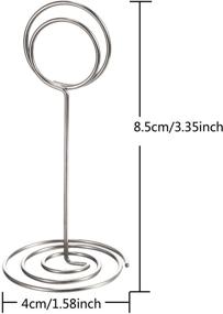 img 1 attached to 💍 Silver Table Number Holder: TecUnite 24 Pack Wedding Card Memo Stand