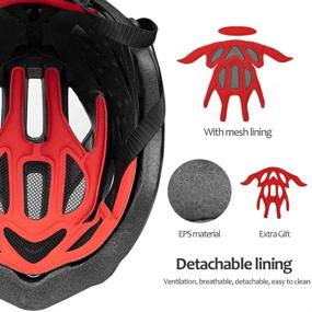 img 2 attached to 🚴 MOKFIRE Adult Bike Helmets with USB Rechargeable Light: Safety and Style for Men and Women Cyclists, Ideal for Road and Mountain Biking (22.05-24.41 Inches)