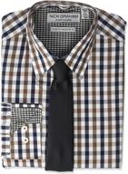 👔 stretch modern 2xl36 men's shirts by nick graham logo