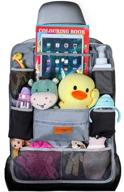 🚗 surdoca car organizer: 4th gen seat organizer with tablet holder - gray, 9 pockets, road trip essential for kids - 1pc logo