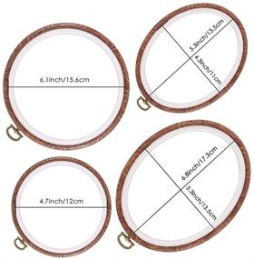 img 1 attached to 🧵 Caydo 4-Piece Embroidery Hoops Cross Stitch Hoop Set - Imitated Wood Embroidery Circle and Oval Kit for Art, Craft, Sewing, and Hanging Projects
