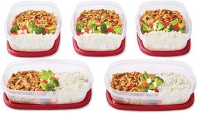 img 1 attached to 🍱 Rubbermaid EasyFindLids Meal Prep Containers - One Compartment, 5.5 Cup Capacity, 5-Pack