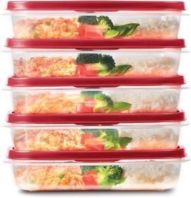 img 4 attached to 🍱 Rubbermaid EasyFindLids Meal Prep Containers - One Compartment, 5.5 Cup Capacity, 5-Pack