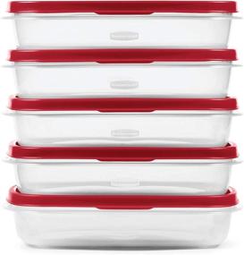 img 3 attached to 🍱 Rubbermaid EasyFindLids Meal Prep Containers - One Compartment, 5.5 Cup Capacity, 5-Pack